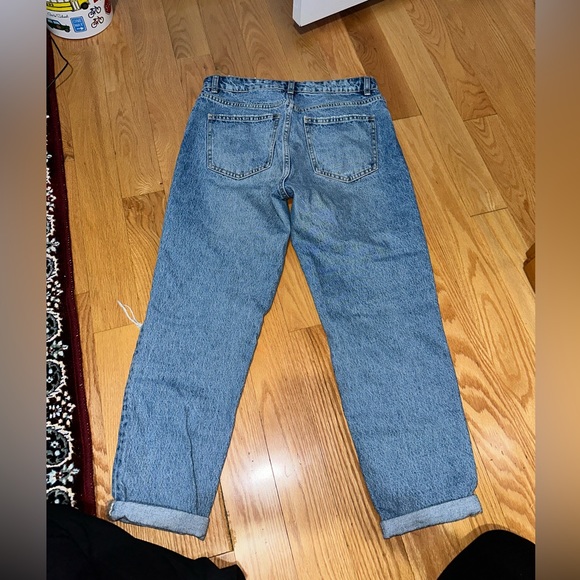 Zara denim jeans medium wash boyfriend mom style HighWaisted - Picture 2 of 6